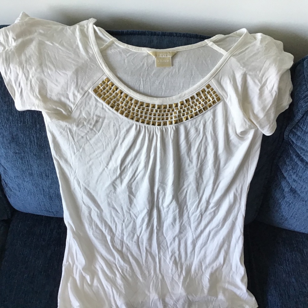 MK White & Gold t-Shirt XS